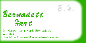 bernadett hart business card